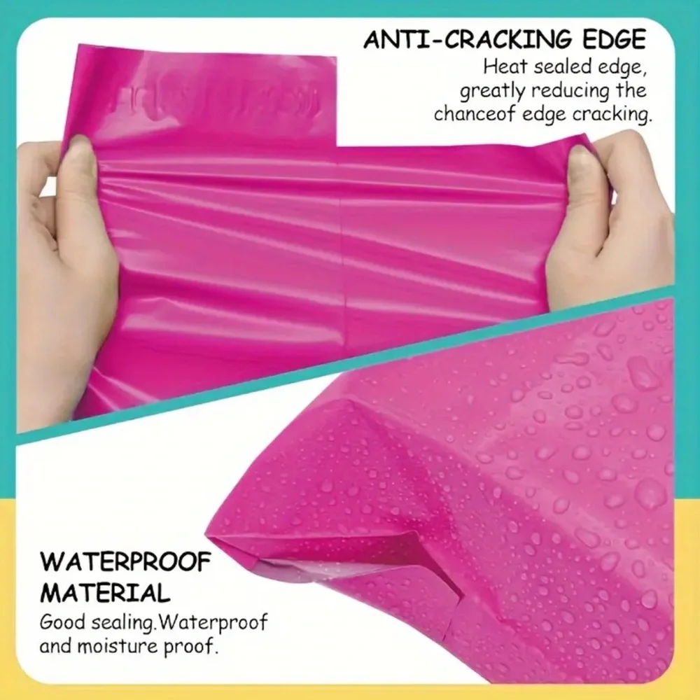 12 Pink Poly Mailers 10x13”